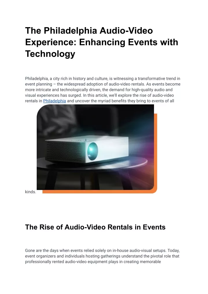 the philadelphia audio video experience enhancing