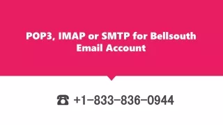 POP3, IMAP or SMTP for Bellsouth Email Account