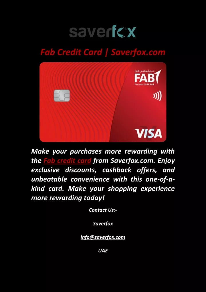 fab credit card saverfox com