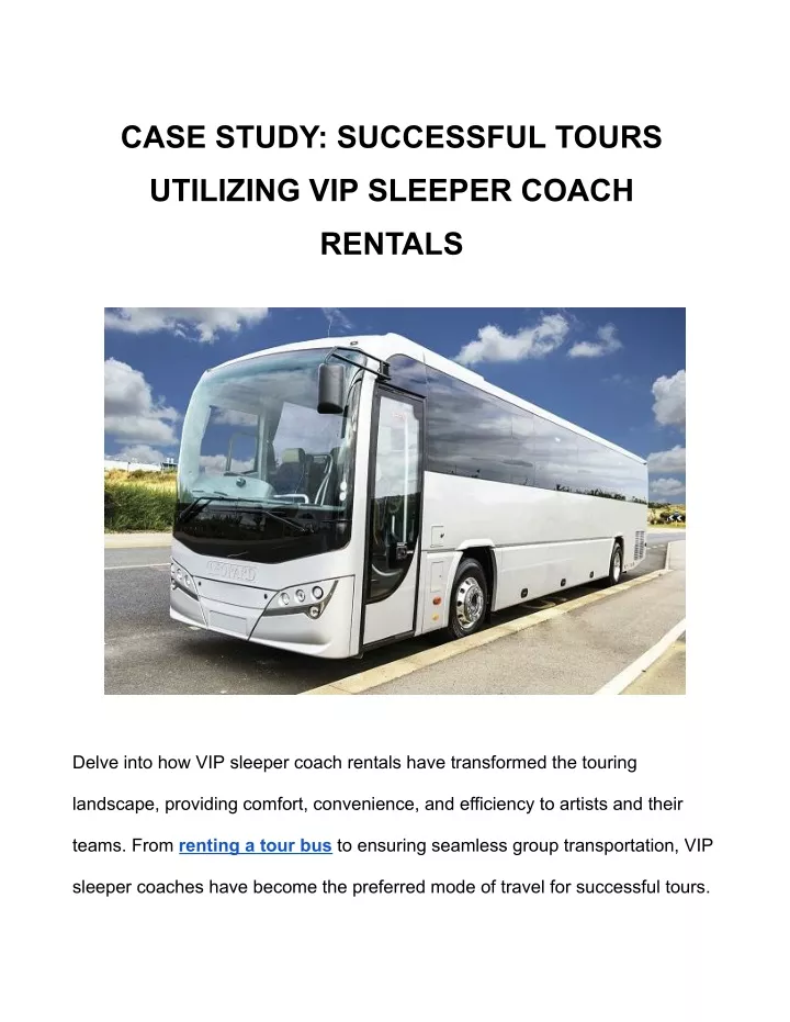 case study successful tours