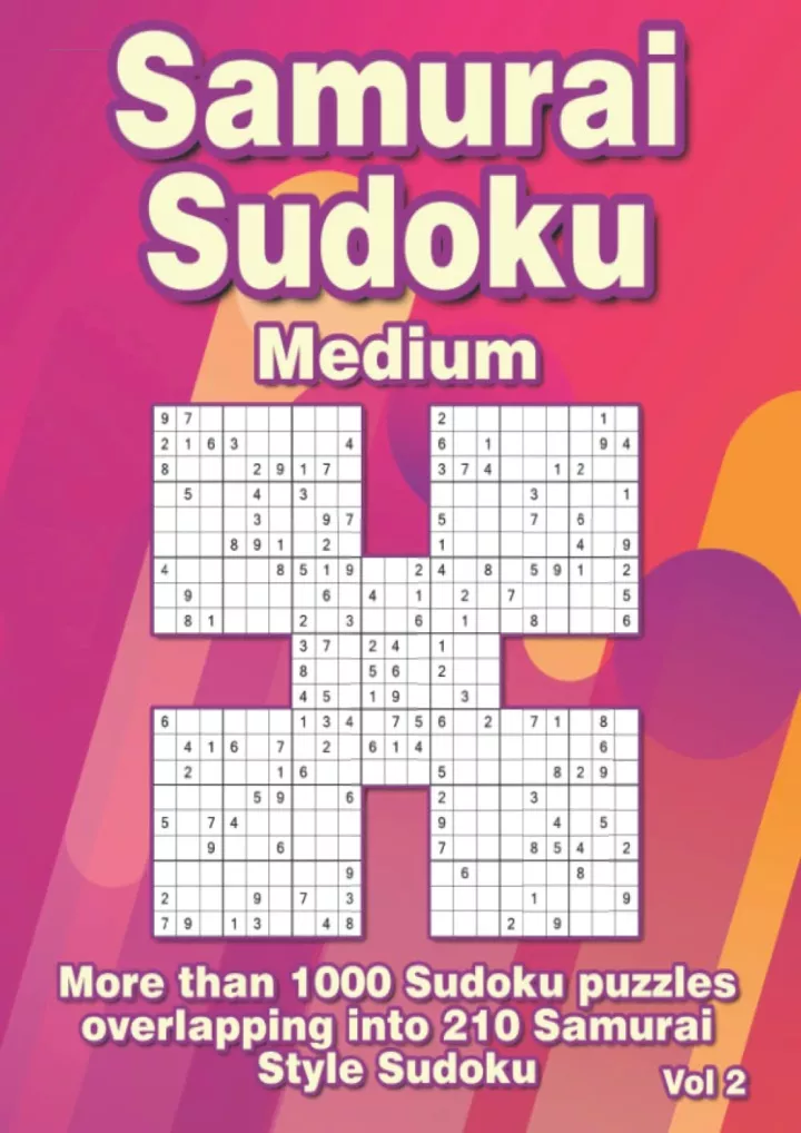 samurai sudoku puzzle book 1000 medium samurai