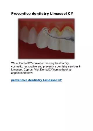 Preventive dentistry Limassol CY