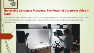 TheElevate Your Brand with Expertise: Corporate Video Servic Power of Corporate