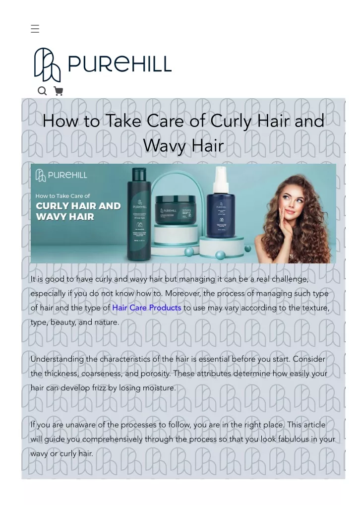 how to take care of curly hair and wavy hair