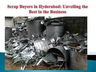 Scrap Buyers in Hyderabad Unveiling the Best in the Business