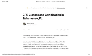 CPR Classes and Certification in Tallahassee, FL