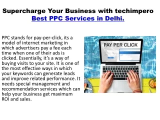 Supercharge Your Business with techimpero Best PPC Services in Delhi