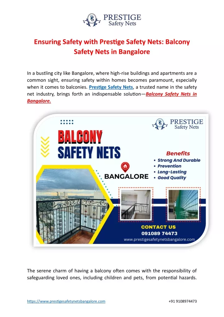 ensuring safety with prestige safety nets balcony