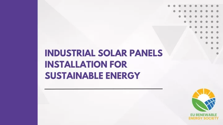 industrial solar panels installation