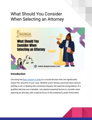 what should you consider when selecting