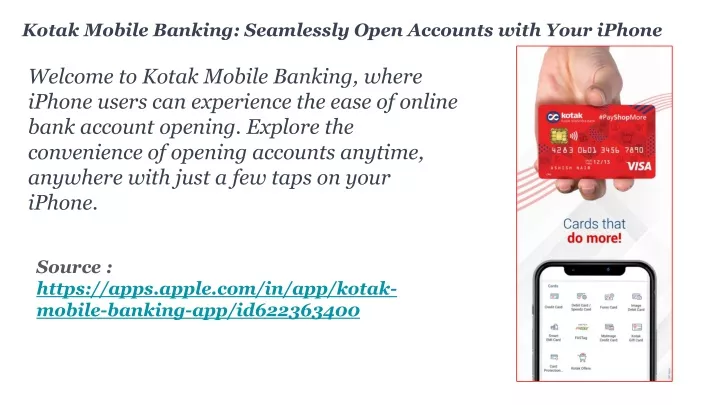kotak mobile banking seamlessly open accounts