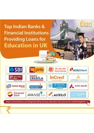 Top Indian Banks Financial Institution Providing Loans-for Education in UK