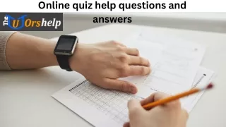Online quiz help questions and answers