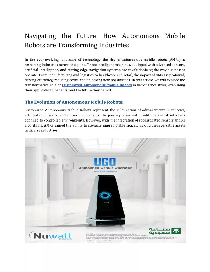 navigating the future how autonomous mobile