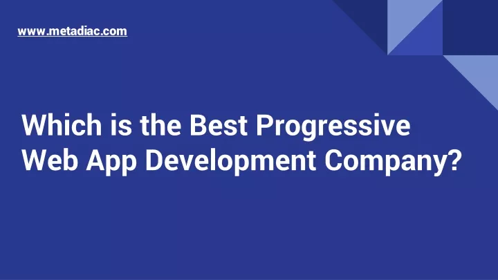 which is the best progressive web app development company