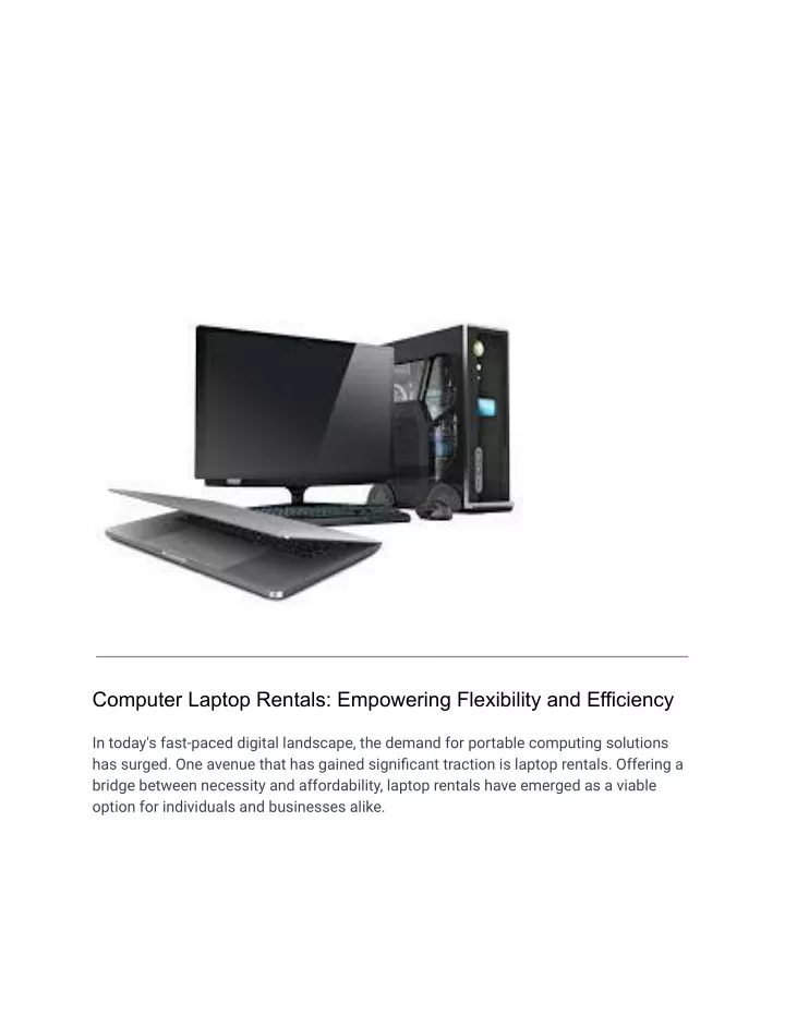computer laptop rentals empowering flexibility