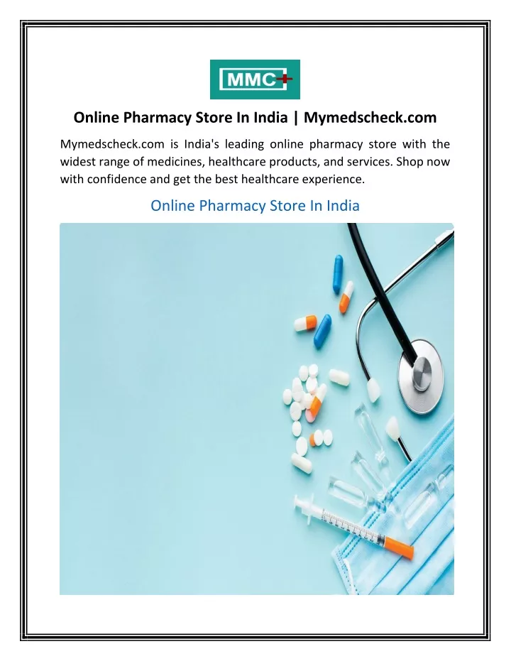 online pharmacy store in india mymedscheck com
