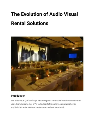4.Audio Visual Rental Solutions