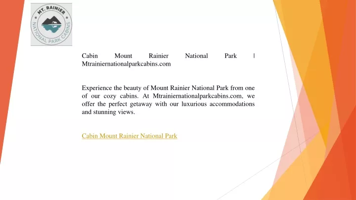 cabin mount rainier national park
