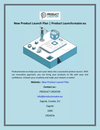New Product Launch Plan Product Launchcreator.eu