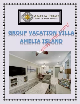 group vacation villa Amelia Island