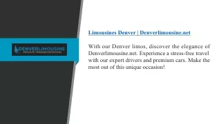 Limousines Denver  Denverlimousine.net