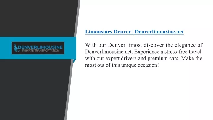 limousines denver denverlimousine net