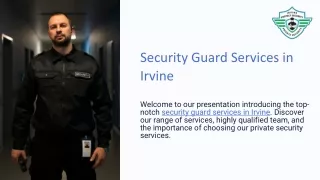 Safeguarding Irvine: Best security guard services in Irvine
