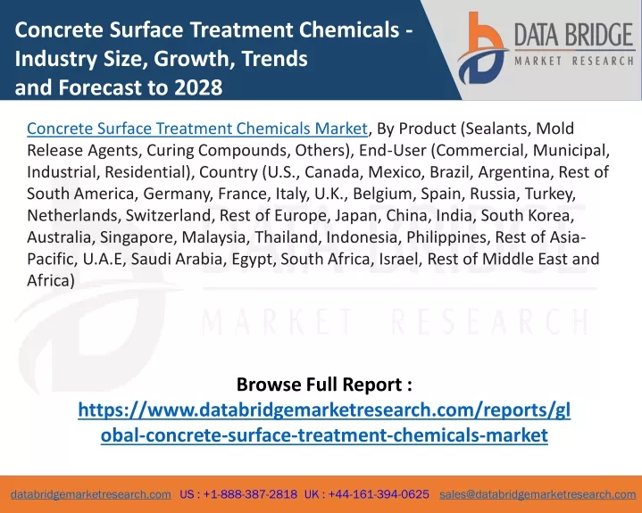 concrete surface treatment chemicals industry