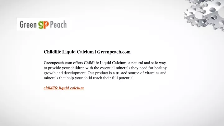 childlife liquid calcium greenpeach
