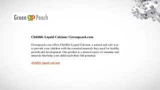 childlife liquid calcium greenpeach