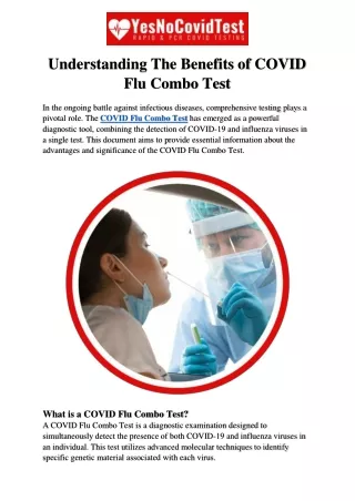 Understanding The Benefits of COVID Flu Combo Test