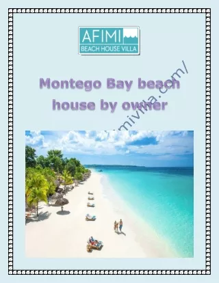 Montego Bay beach house by owner
