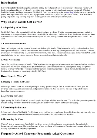 Surprise and Pleasure: How Vanilla Gift Cards Make Gifting Effortless