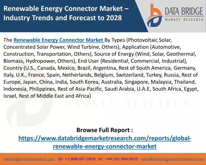 renewable energy connector market industry trends