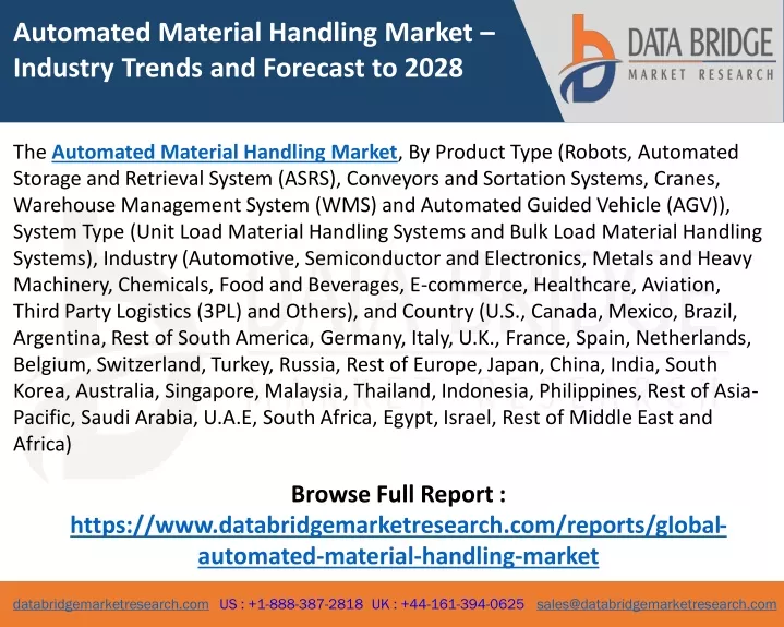 automated material handling market industry