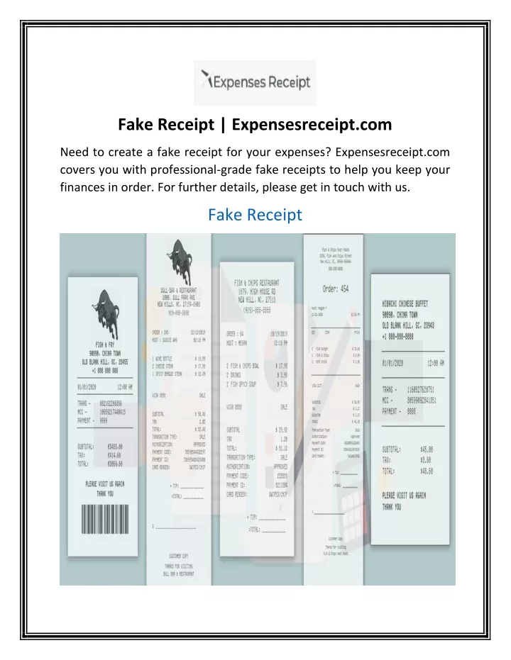 fake receipt expensesreceipt com