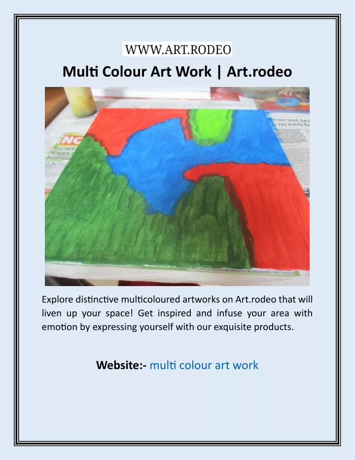 multi colour art work art rodeo