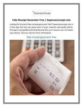 Fake Receipt Generator Free  Expensesreceipt
