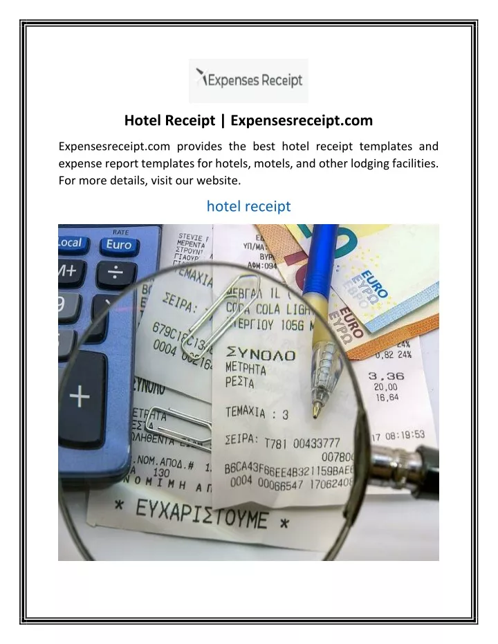 hotel receipt expensesreceipt com