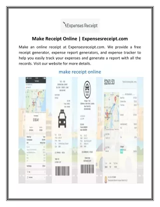 Make Receipt Online  Expensesreceipt