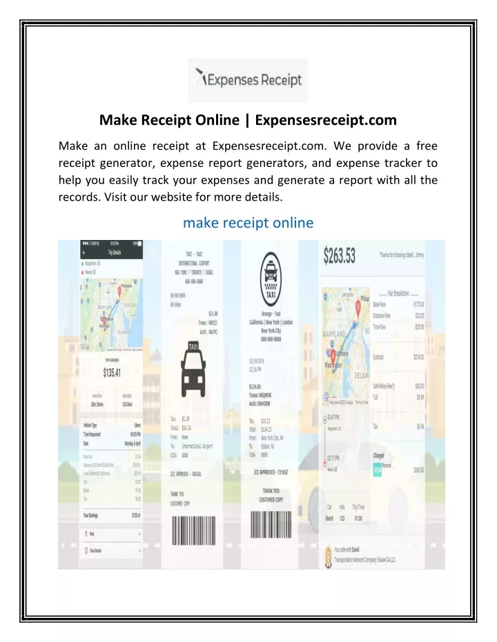 make receipt online expensesreceipt com