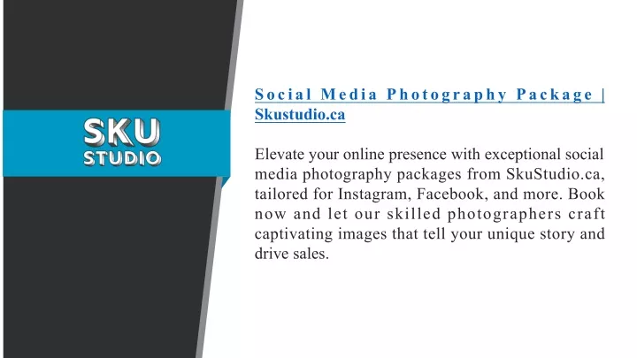 social media photography package skustudio ca