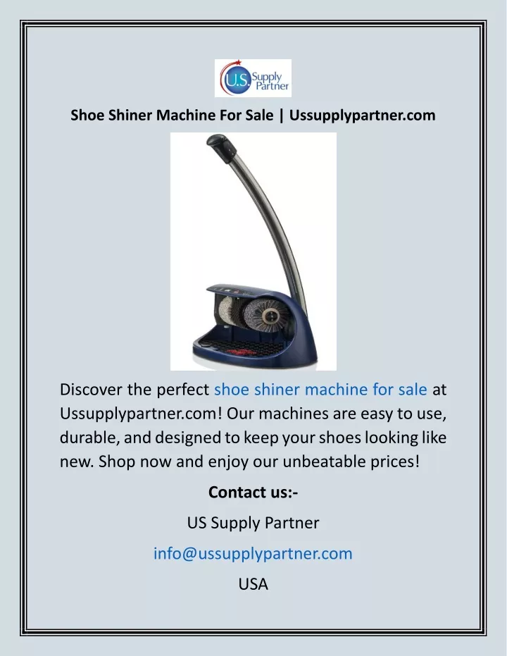 shoe shiner machine for sale ussupplypartner com