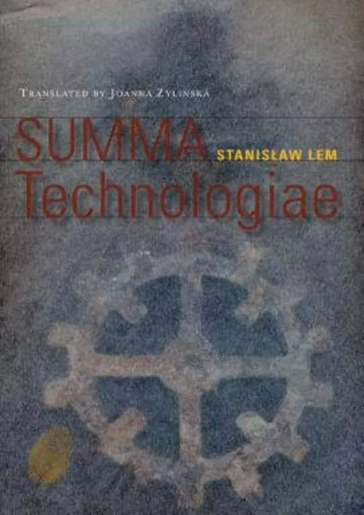 pdf read summa technologiae volume 40 electronic