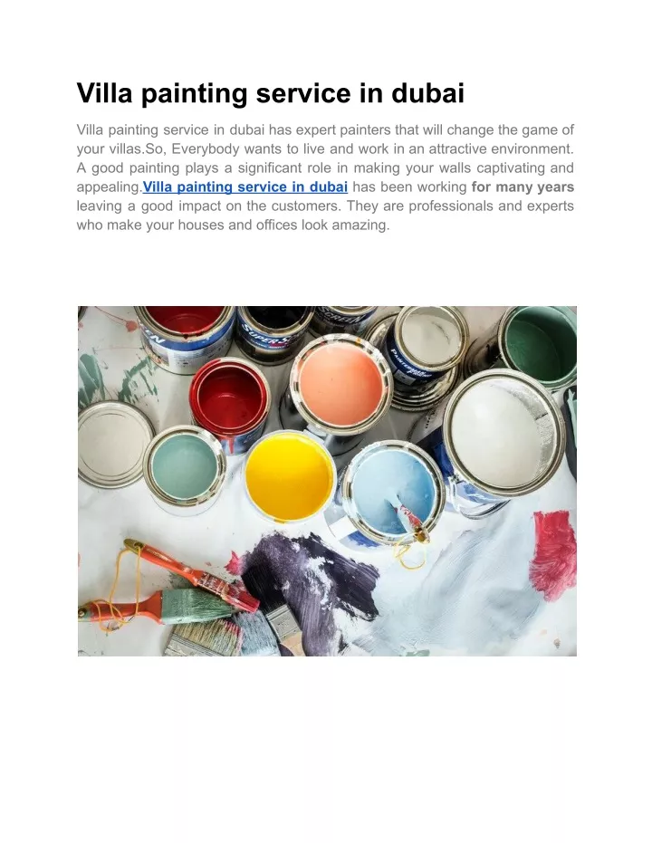 villa painting service in dubai