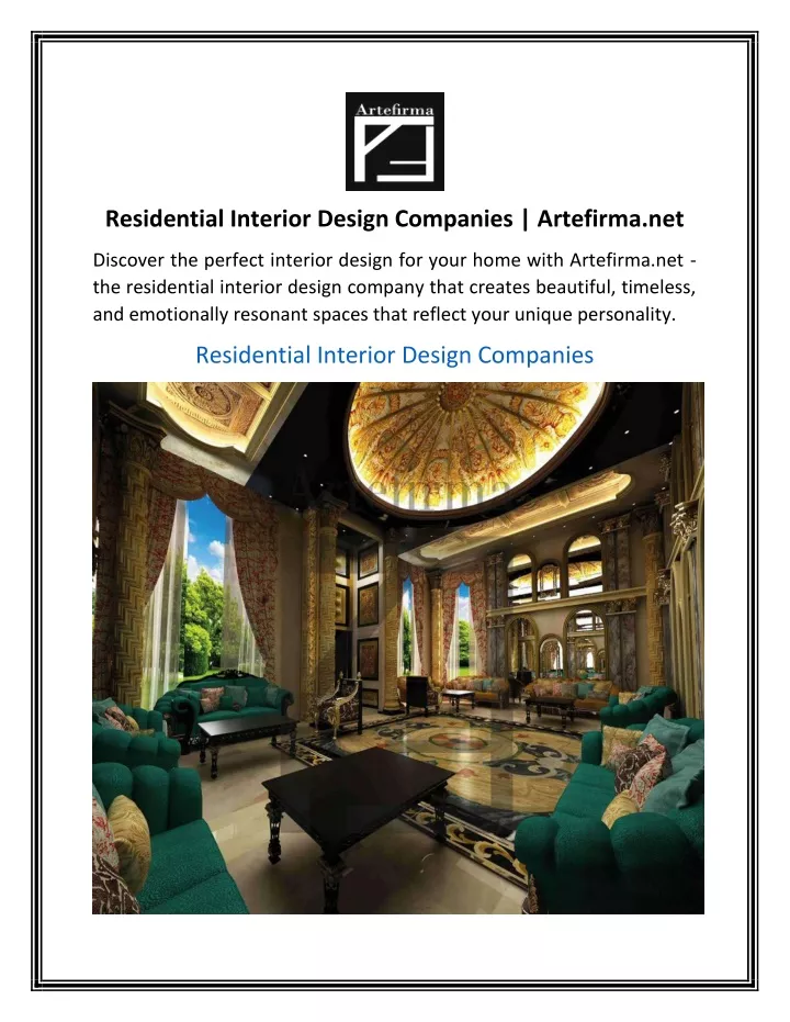 residential interior design companies artefirma