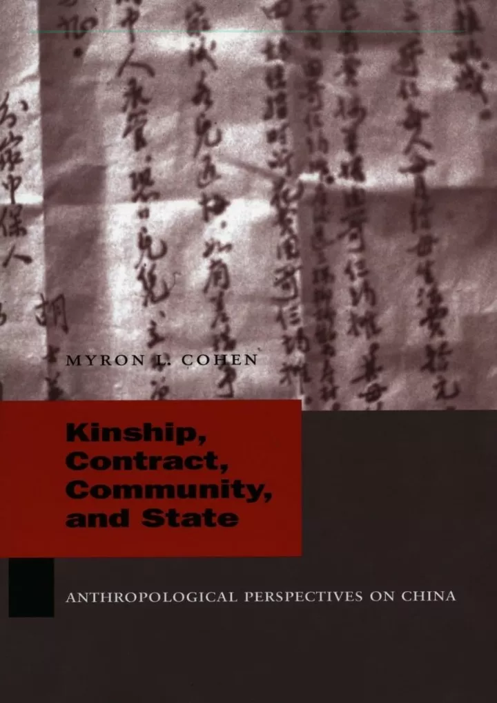 pdf read kinship contract community and state