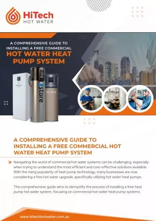 A Comprehensive guide to installing a free commercial hot water heat pump system