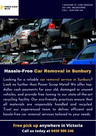 Hassle-Free Car Removal in Sunbury